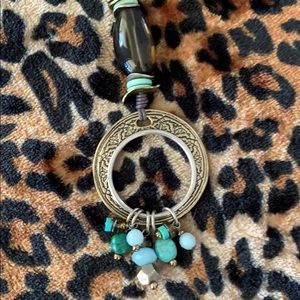 Silpada leather and bead necklace.